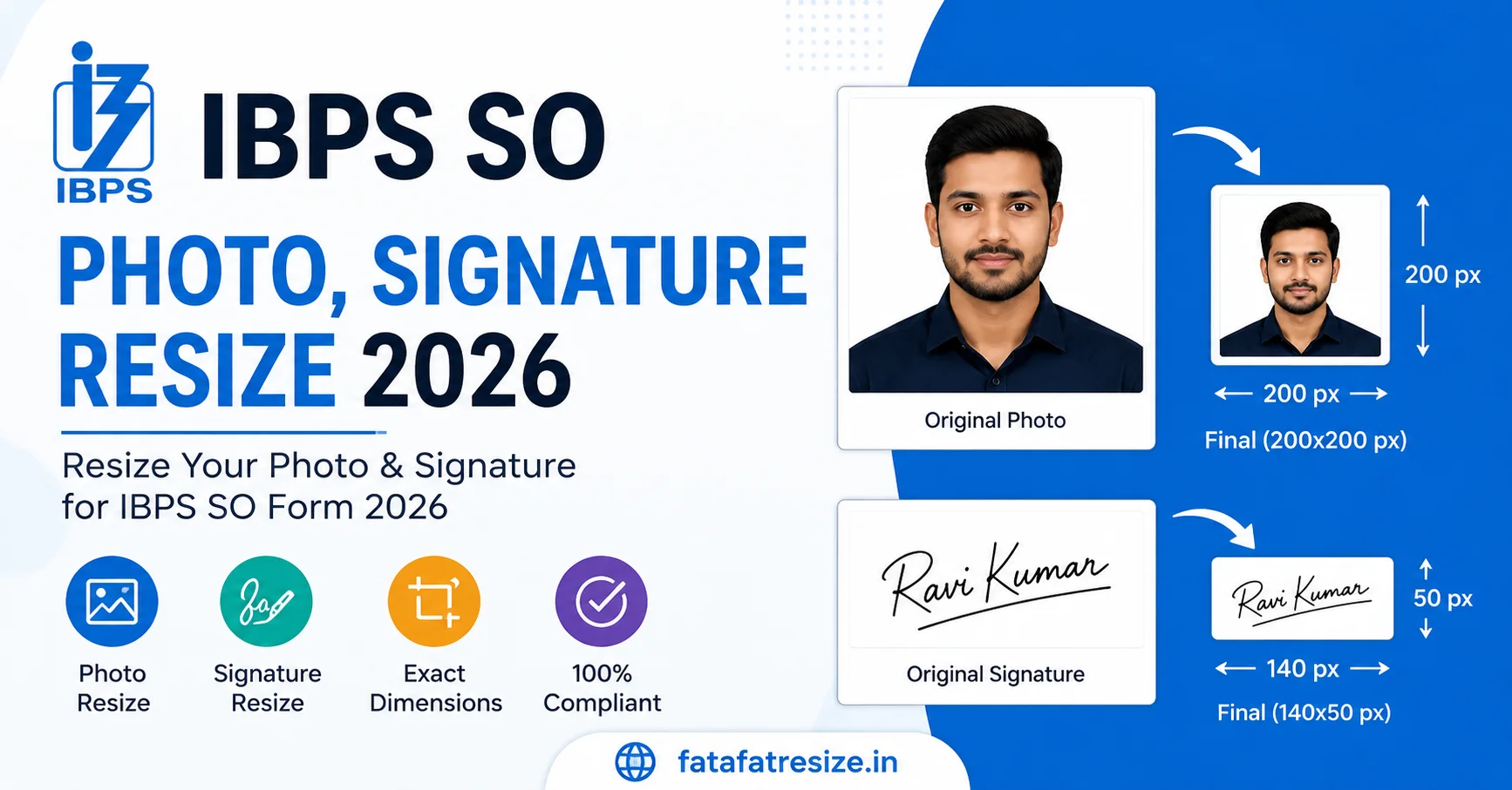 IBPS SO Photo Signature Size 2026 Exact Dimensions