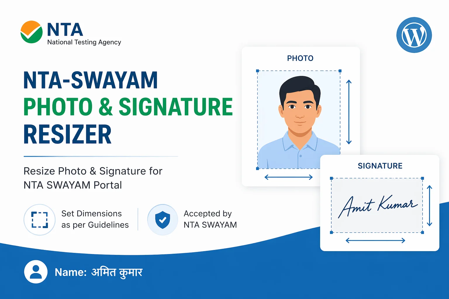 NTA SWAYAM Photo Resizer 2026 Guidelines