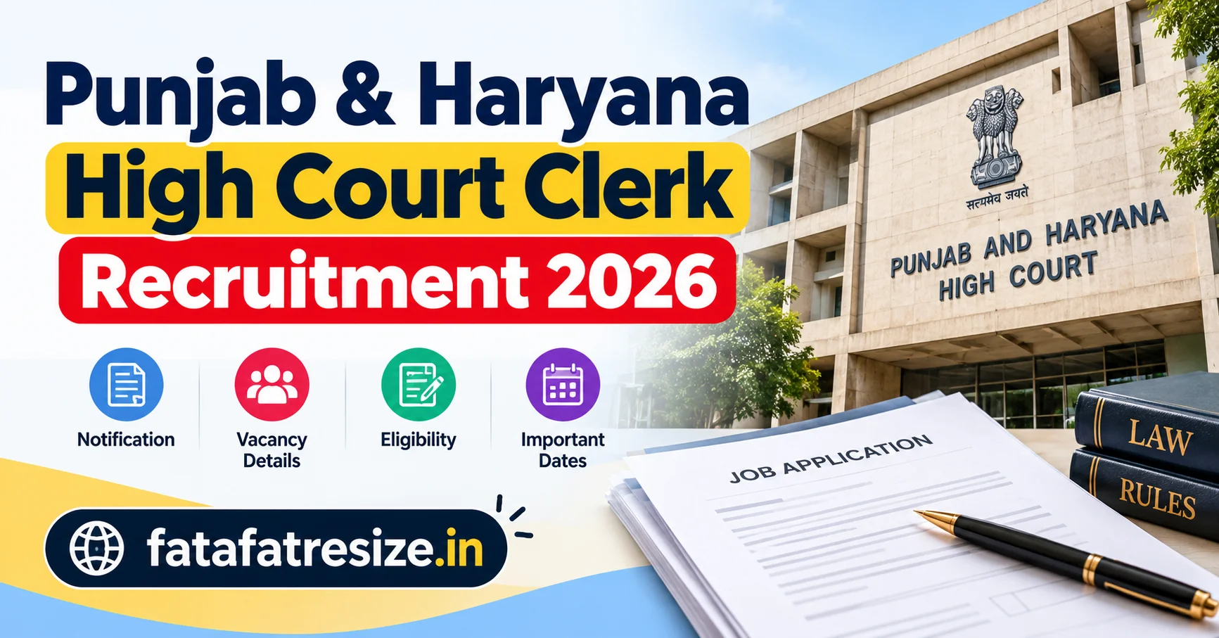 Punjab District Courts Clerk Recruitment 2026 photo and signature upload guide by FatafatResize