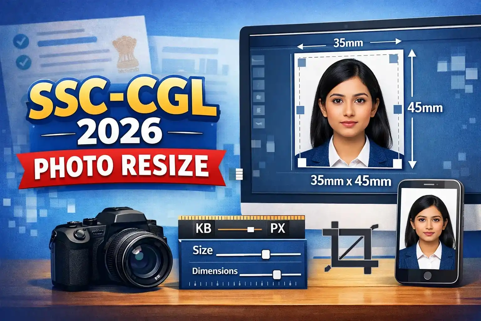 SSC CGL 2026 Photo Resize — 20KB–50KB, Passport Size, JPG — FatafatResize.in